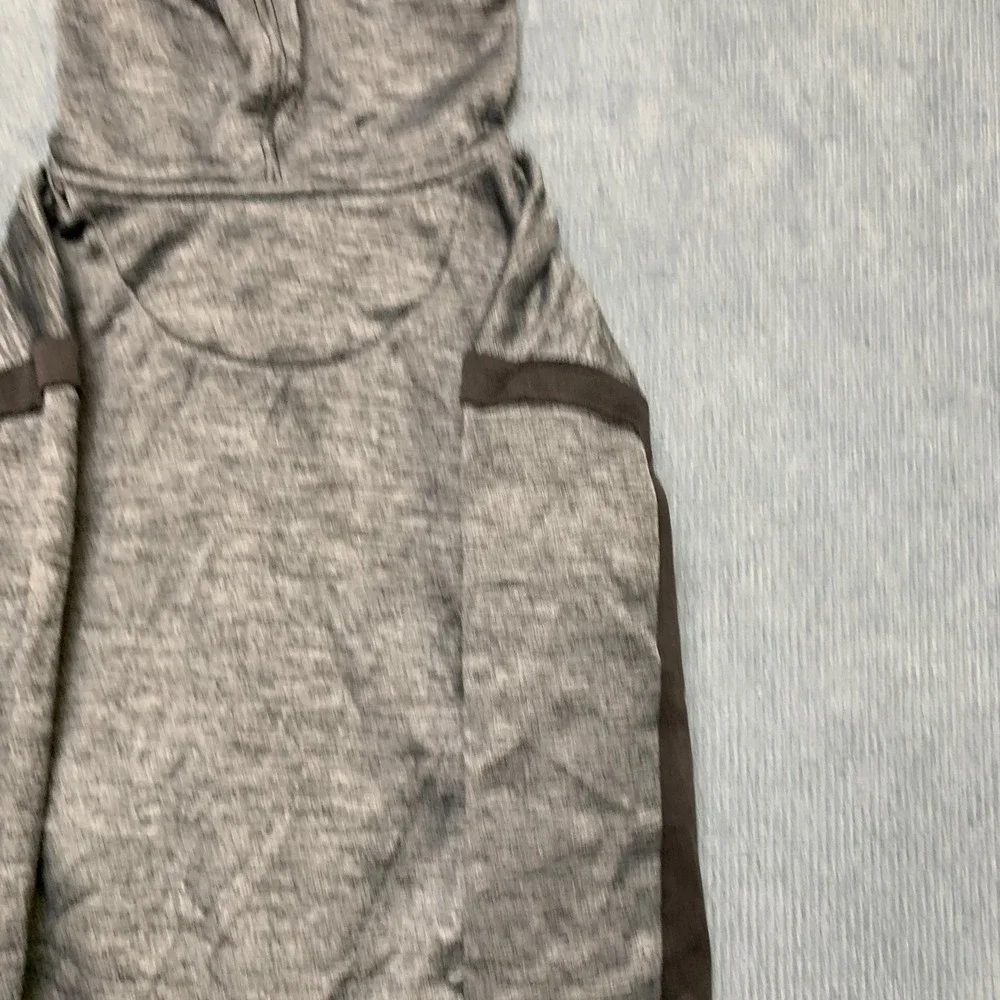 Nike Therma Fit Hoodie Boys 4T Heather Gray Black Swoosh Logo Athletic Full Zip